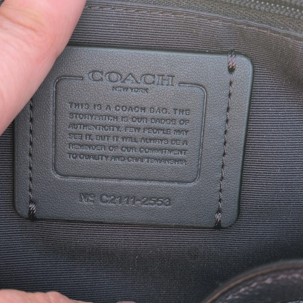 Coach Midnight Katy Pebbled Leather Carry All Satchel Crossbody Bag